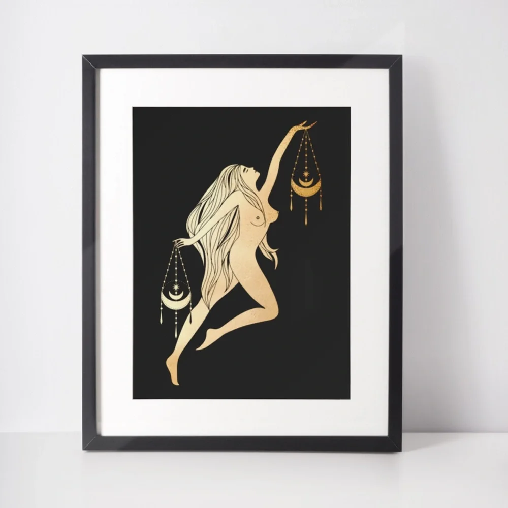 Libra Wall Art Celestial Zodiac Print Poster Unframed - Picture 5 of 5